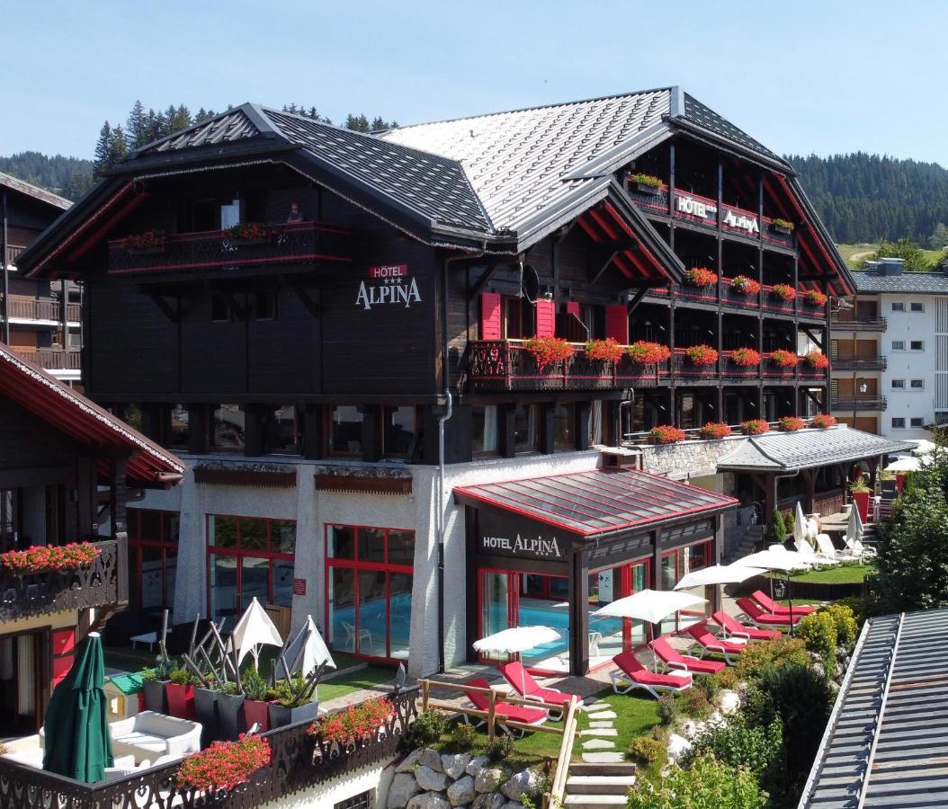 Hotel Alpina & Spa - Restaurant Oxalis Les Gets Exterior foto
